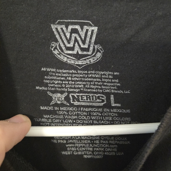 WWE Nerds Macho Man Randy Savage Shirt Mens Large WWF Legends Oh Yeah Dig It Wre - Picture 3 of 6